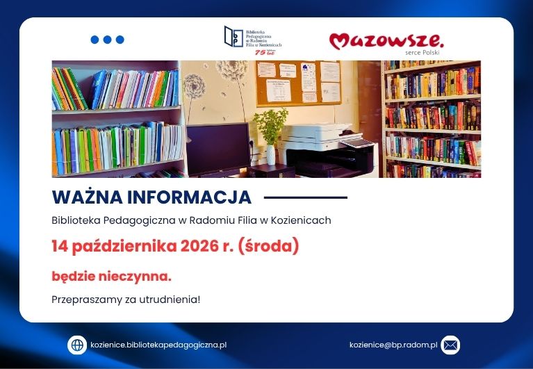 14 października 2026 r. Biblioteka nieczynna